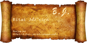 Bitai Jácint névjegykártya